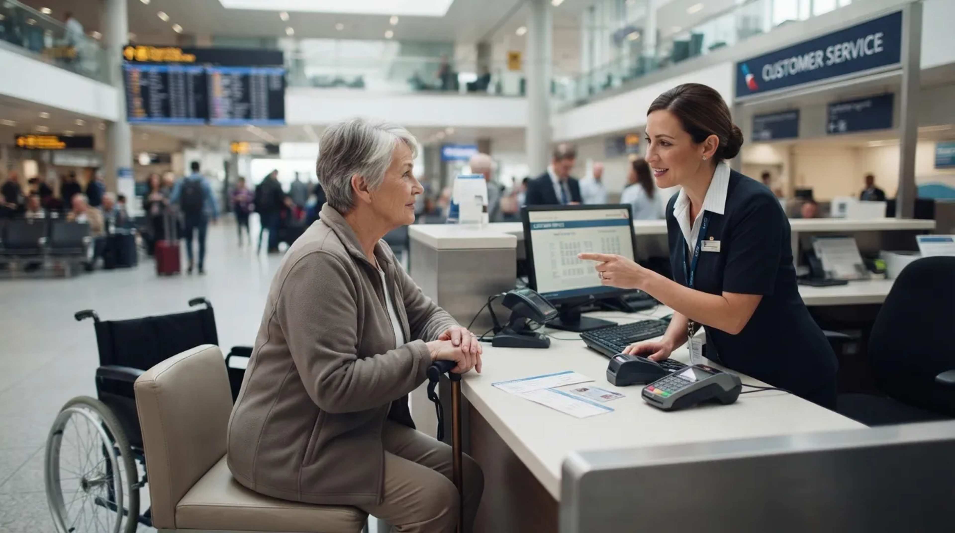 Airline Customer-Service Desks Quietly Fix 13 Things for Travelers Over 60 When Flights Go Wrong
