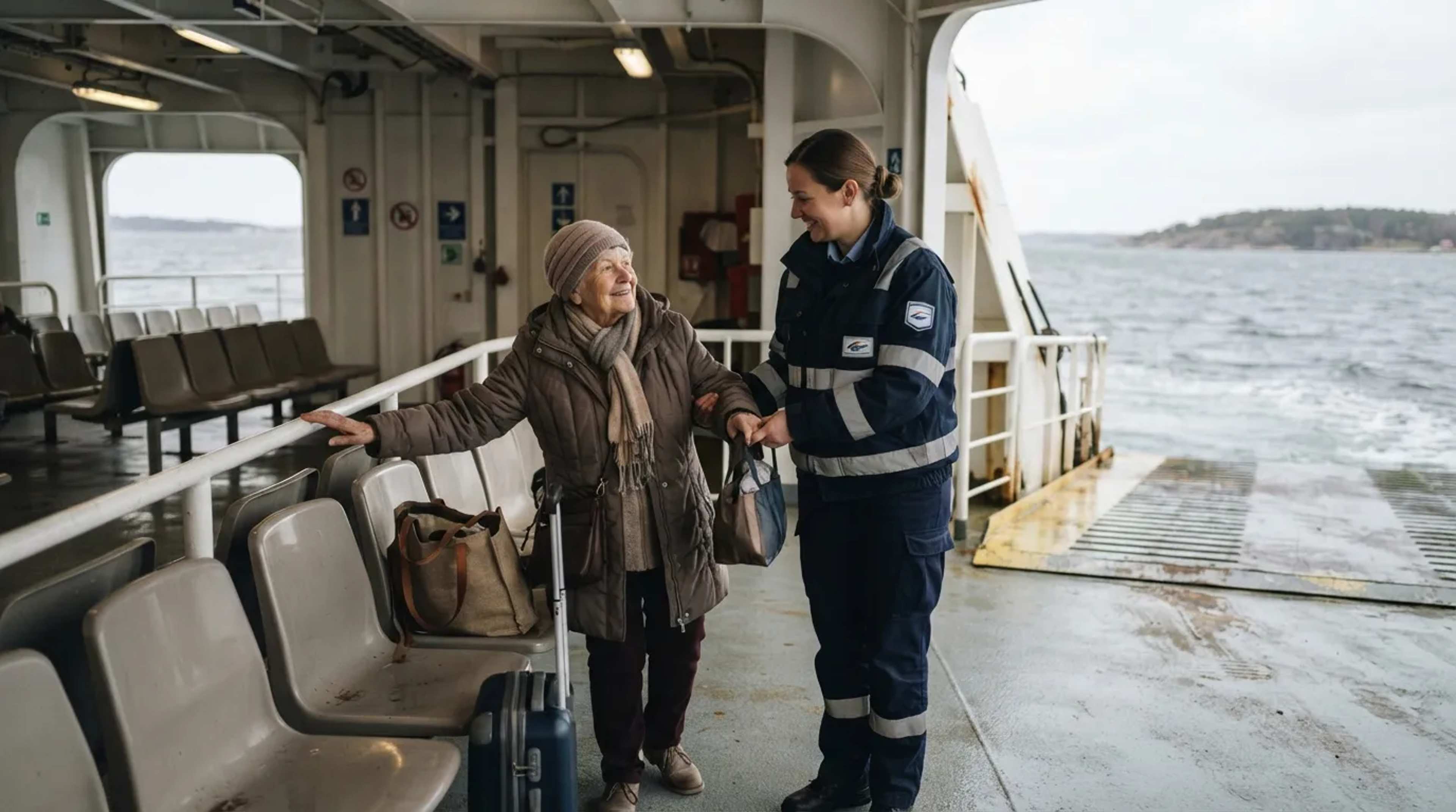 14 Kindnesses Ferry Crews Quietly Extend to Older Passengers on a Rough Crossing