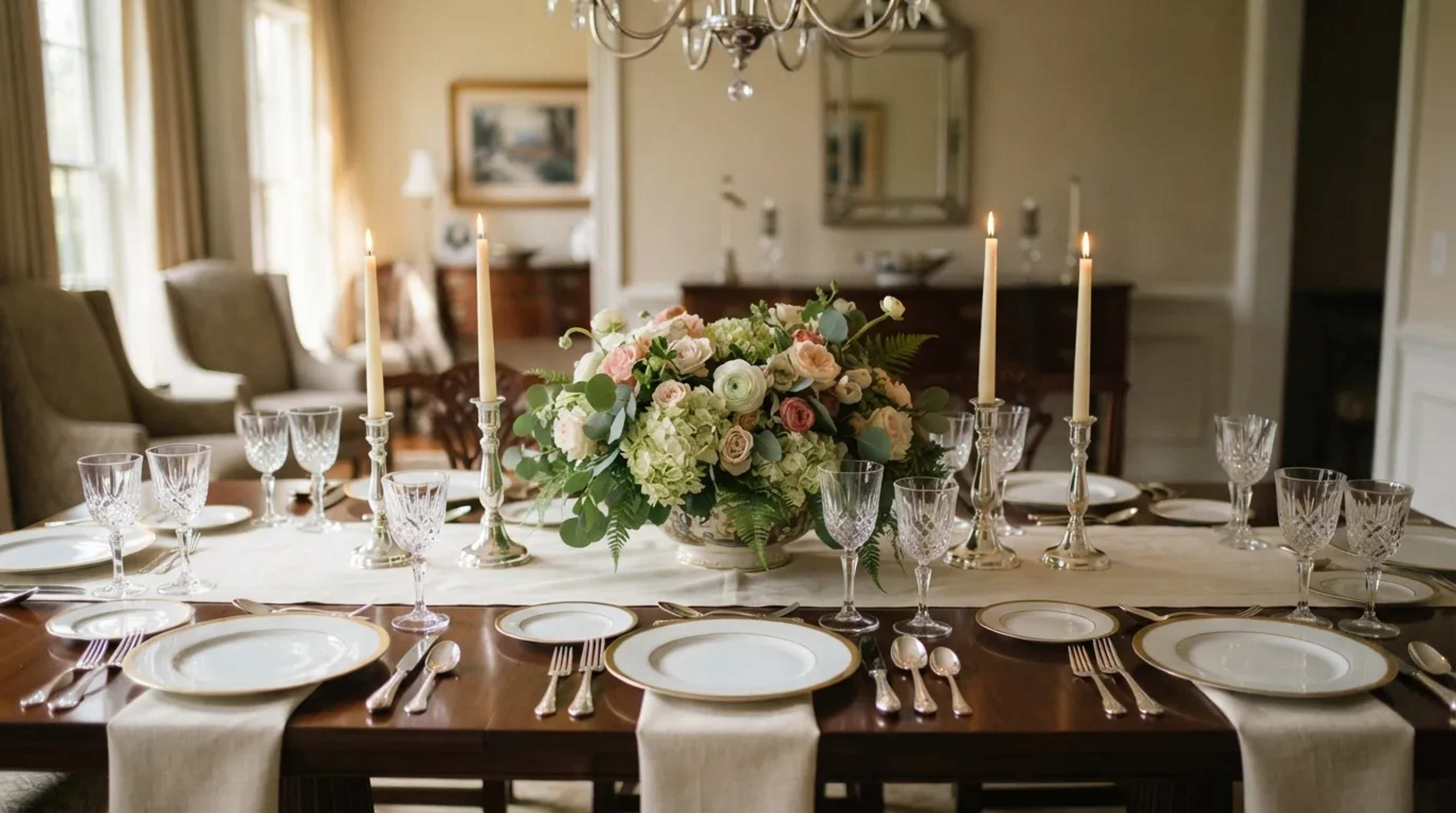What the Dining Room Looks Like Before Guests Arrive