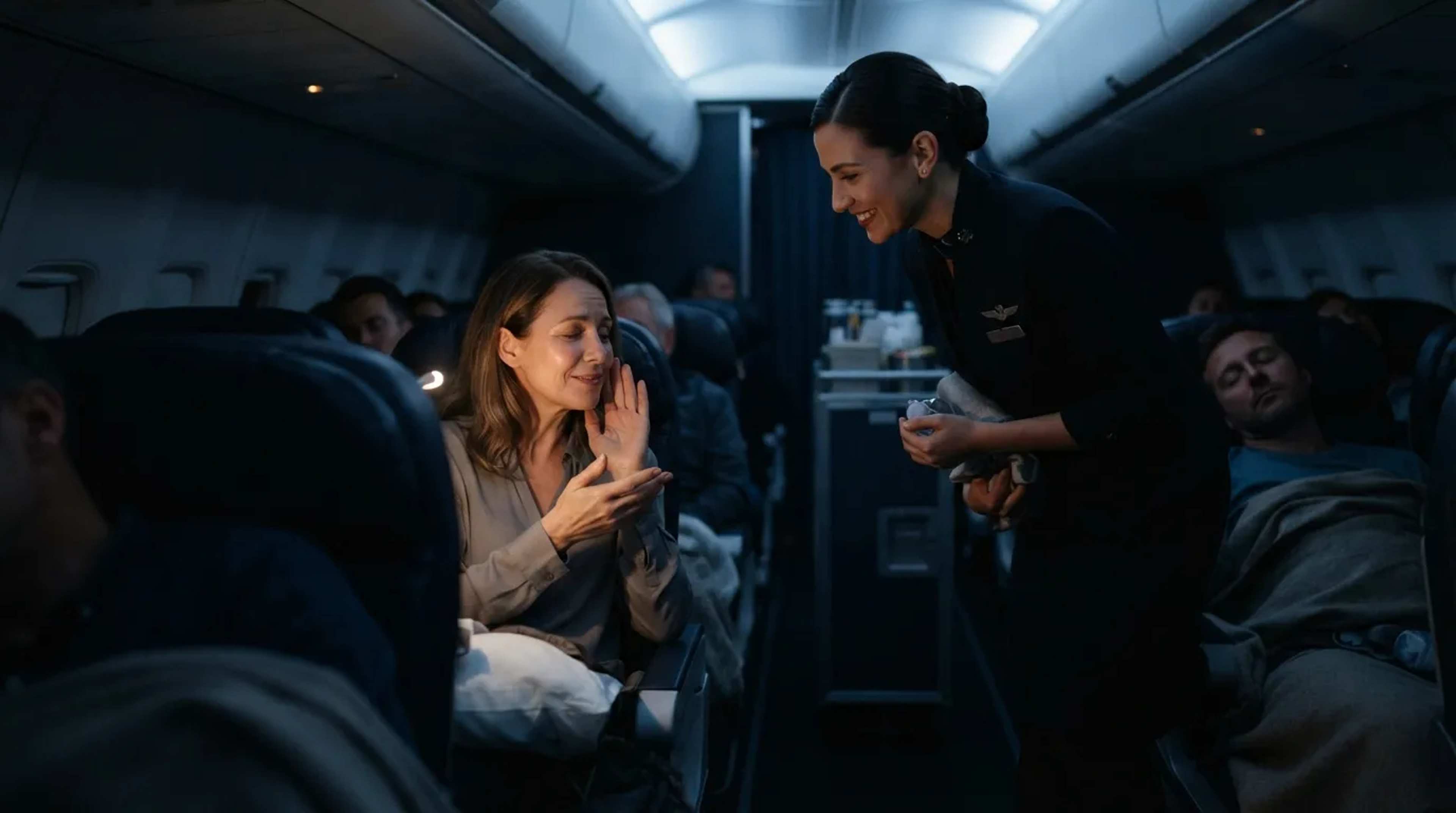 15 Things Flight Attendants Notice About a Passenger During the Long Hours of a Red-Eye Flight