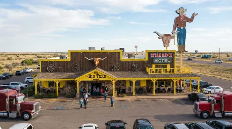 #3 - The Big Texan Steak Ranch, Amarillo, Texas (I-40) (Image Credits: Gemini)