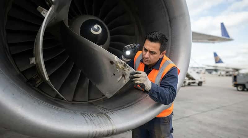 #10 - Engine Fan Blades and Bird Strike Evidence (Image Credits: Gemini)
