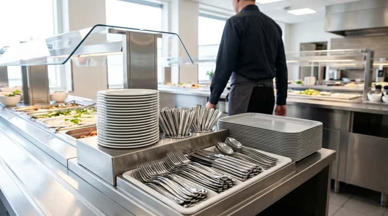 #6 - Plate, Tray, and Flatware Cleanliness at the Start of the Line (Image Credits: Gemini)