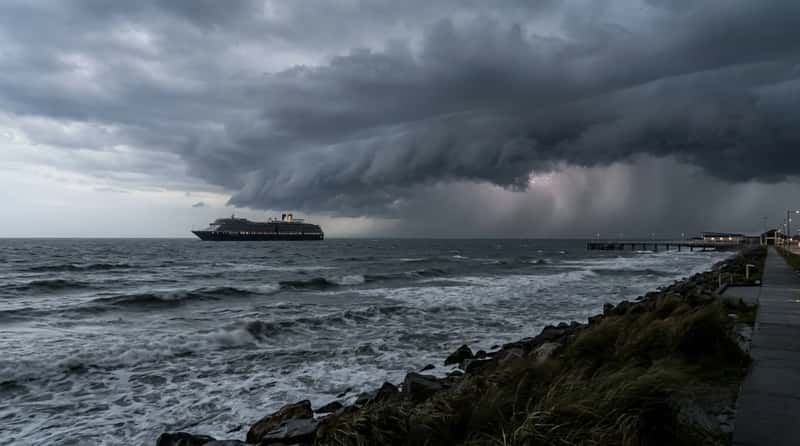#13 - A Storm System Is Holding Position Offshore (Image Credits: Gemini)