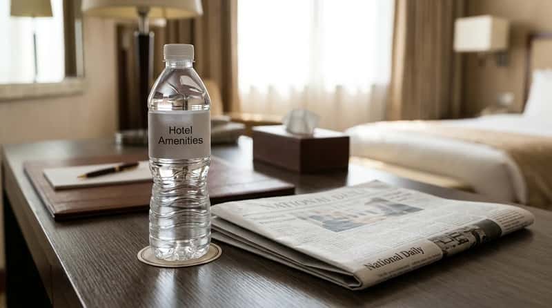 #4 - The Newspaper or Bottled Water "Complimentary" Charge (Image Credits: Gemini)