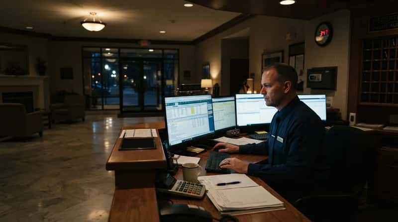 #10 - The Night Audit Runs the Whole Hotel Alone (Image Credits: Gemini)