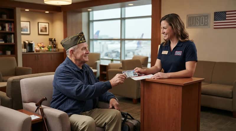 #7 – Free Access for Veterans at USO Lounges (Image Credits: Gemini)