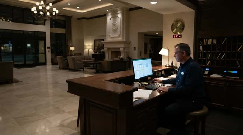 #1 - Between 3 and 4 a.m., the Lobby Belongs to the Staff Completely (Image Credits: Gemini)