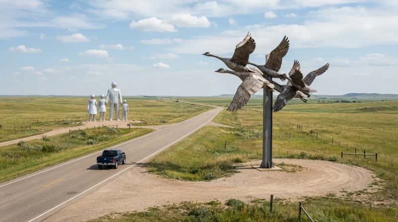 #14 - The Enchanted Highway, Regent, North Dakota (Image Credits: Gemini)