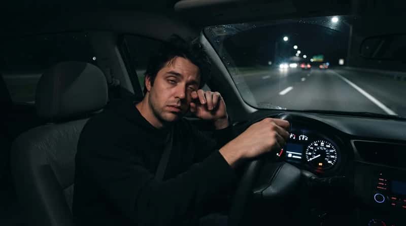 #12 - Pushing Through Drowsiness Behind the Wheel (Image Credits: Gemini)