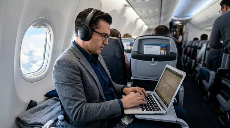 #15 - They Treat the Plane Like an Office, Immediately (Image Credits: Gemini)