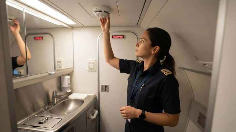 #6 - Whether the Lavatories Are Cleared and Smoke Detectors Are Functional (Image Credits: Gemini)