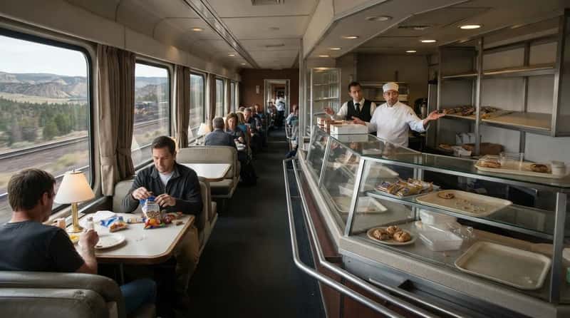 #2 - The Dining Car Can Run Out of Food on Long Routes (Image Credits: Gemini)