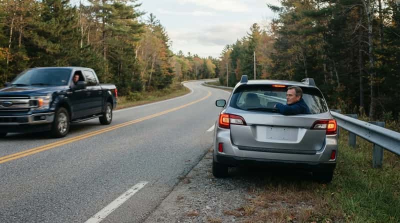 #2 - They Stop to Let an Aggressive Tailgater Pass (Image Credits: Gemini)