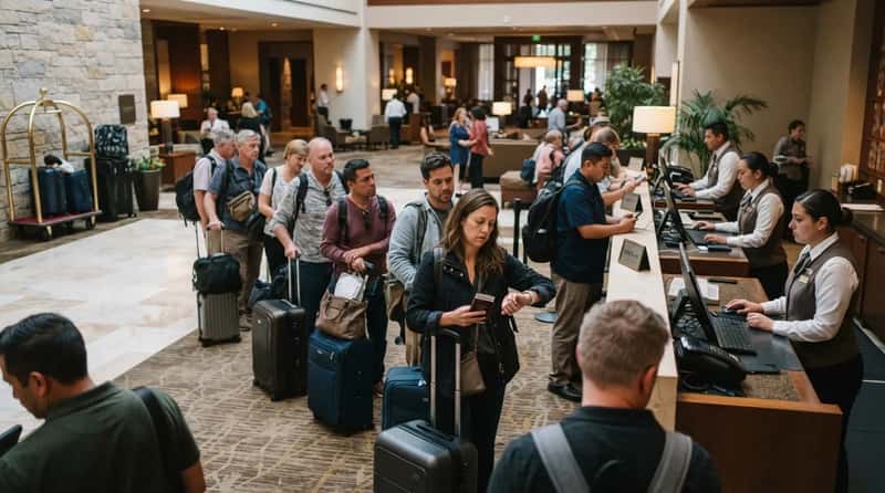 #16 - The Check-In Wait That Stretches Beyond 10 Minutes (Image Credits: Gemini)