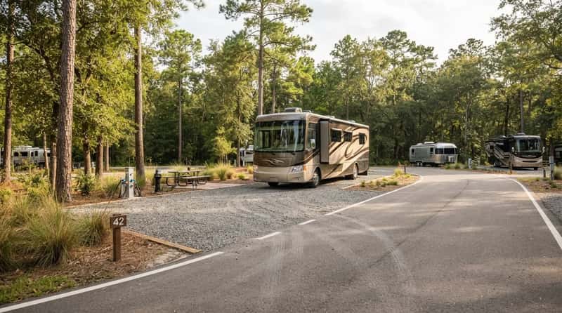 9. Pull-Through Sites with Wide Road Access (Image Credits: Gemini)