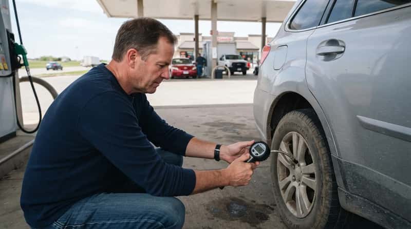 #7 - Check Tire Pressure at Every Other Fuel Stop (Image Credits: Gemini)