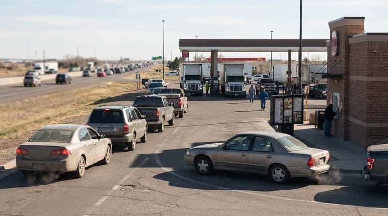 #6 - Never Use a Drive-Through at a Fuel Stop (Image Credits: Gemini)
