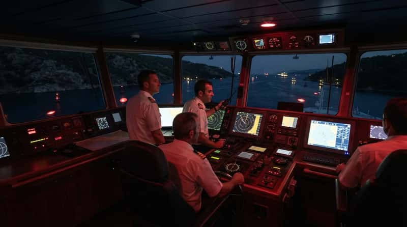 3. Passing Through Tight Waters at Night Puts Everyone on High Alert (Image Credits: Gemini)