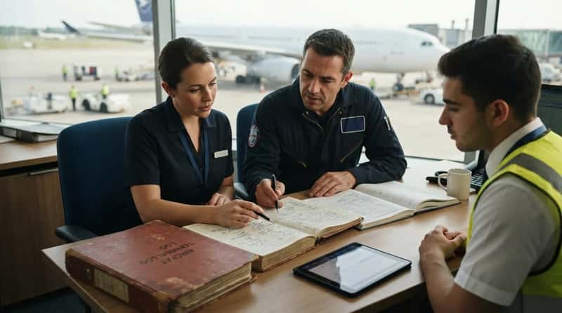 #15 - Reviewing the Aircraft Technical Log (Image Credits: Gemini)