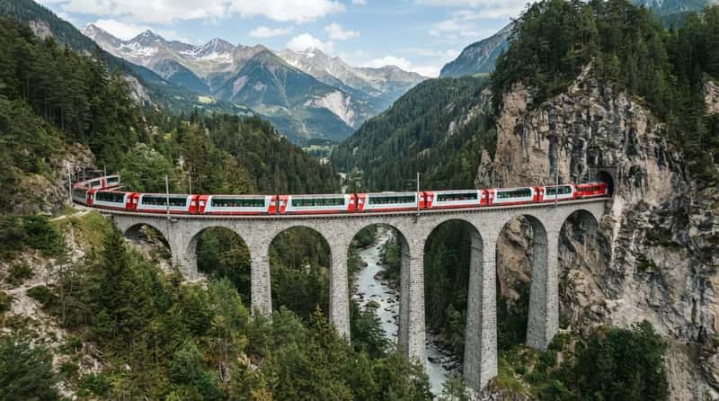 #3 - The Glacier Express Has 291 Bridges and 91 Tunnels (Image Credits: Gemini)