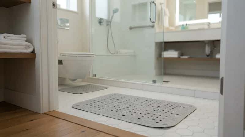 #6 - Non-Slip Bath Mats and Rug Removal in High-Traffic Areas (Image Credits: Gemini)