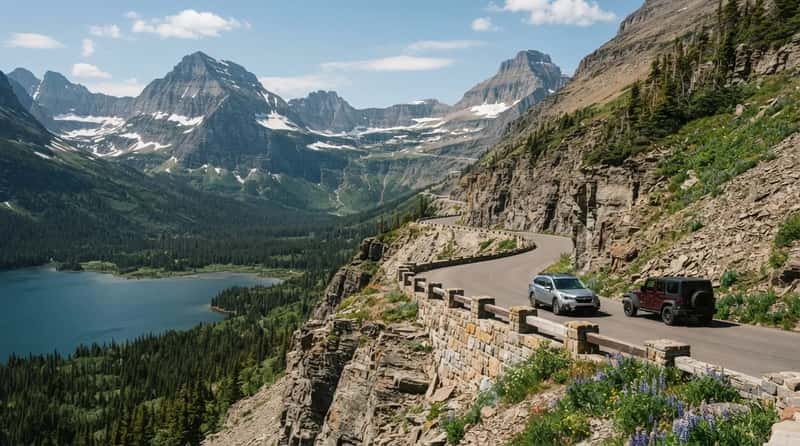 #9 - Going-to-the-Sun Road, Glacier National Park, Montana (Image Credits: Gemini)