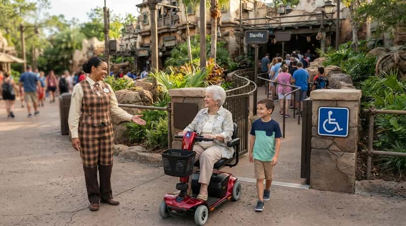 7. They Steer Groups Toward Accessible Queue Entrances Without Making It Awkward (Image Credits: Gemini)
