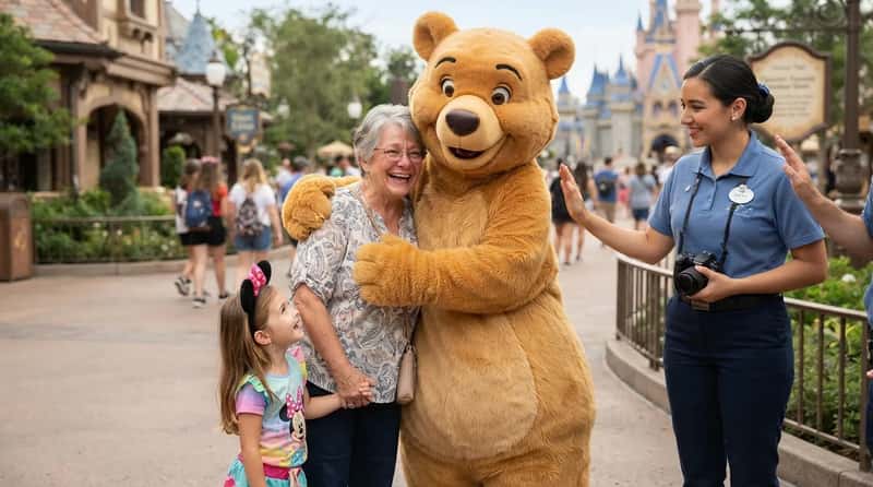 3. They Give Grandparents Extra Time During Character Meet-and-Greets (Image Credits: Gemini)