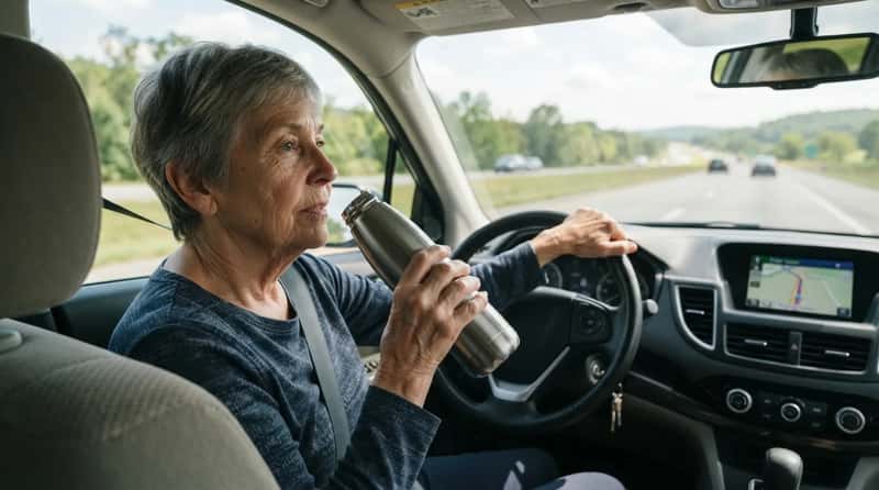 #8 - Ignoring Hydration on Long Drives (Image Credits: Gemini)