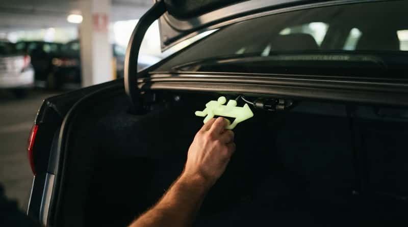 #7 – Trunk Emergency Release (Interior Latch) (Image Credits: Gemini)