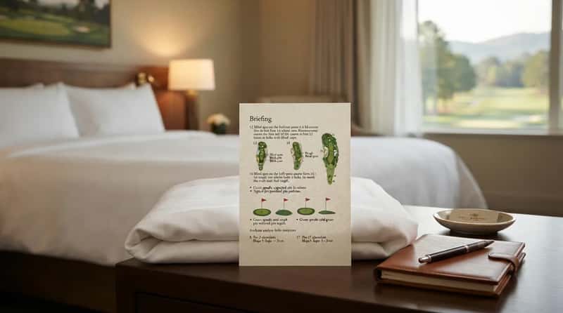 #8 - A Printed Course Briefing Note Left in Your Room (Image Credits: Gemini)
