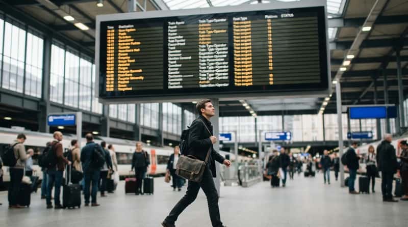 13. They Read the Departure Board Differently (Image Credits: Gemini)
