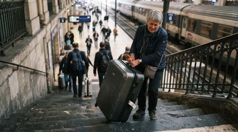 #13 - Packing a Suitcase That's Too Heavy to Manage Alone (Image Credits: Gemini)