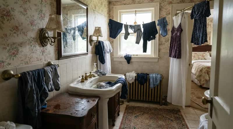 #17 - Washing Personal Laundry in the Guest Bathroom (Image Credits: Gemini)