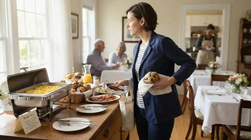 #10 - Packing Breakfast Food into Pockets or Bags to Take Away (Image Credits: Gemini)