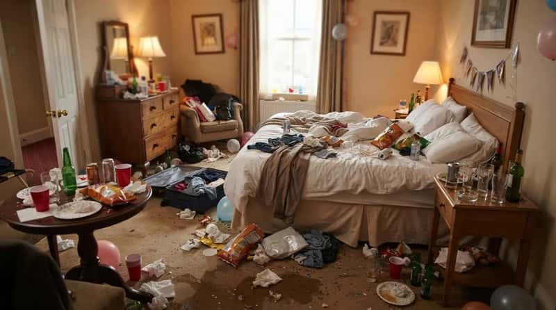 #8 - Throwing an Unauthorized Party in the Room (Image Credits: Gemini)