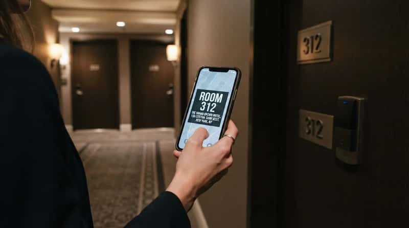 #3 - They Save the Room Number and Hotel Address to Their Phone Lock Screen (Image Credits: Gemini)
