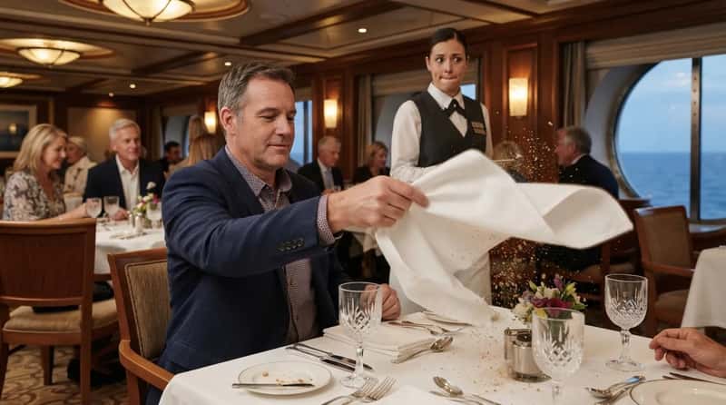 #21 - Snapping a Napkin to Shake Off Crumbs (Image Credits: Gemini)