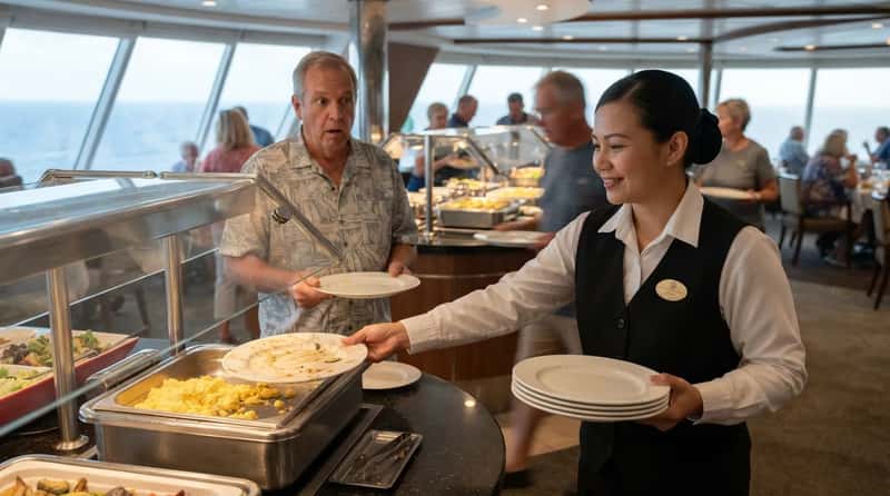 #4 - Reusing a Plate at the Buffet (Image Credits: Gemini)