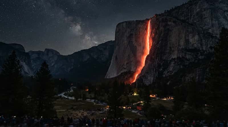 #2 - The Yosemite Firefall (Image Credits: Gemini)