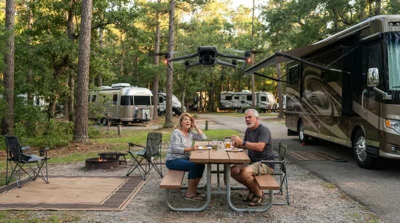 #9 - Flying a Drone Over Someone's Campsite Without Asking First (Image Credits: Gemini)