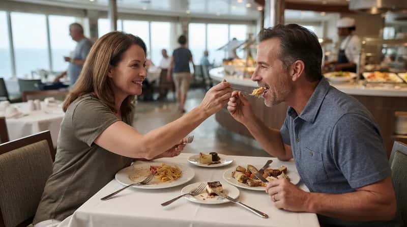 #8 - Sharing Forks and Tasting Off Each Other's Plates (Image Credits: Gemini)