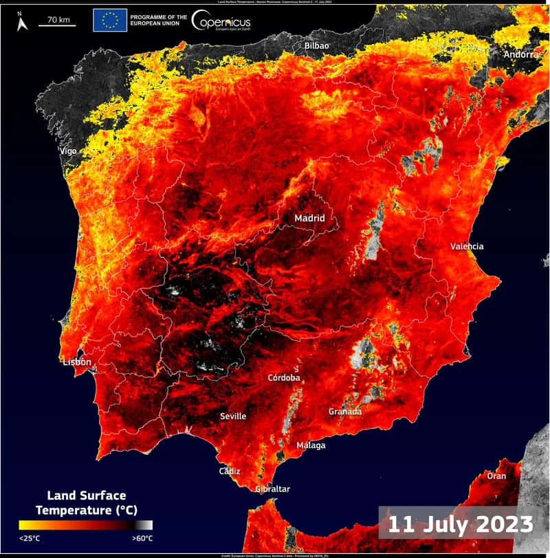 A continent warming faster than almost anywhere else (Scorching heatwave hits Spain, Attribution)