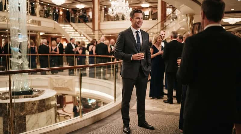 #9 - A Dark Suit That Does the Tuxedo's Job (Image Credits: Gemini)