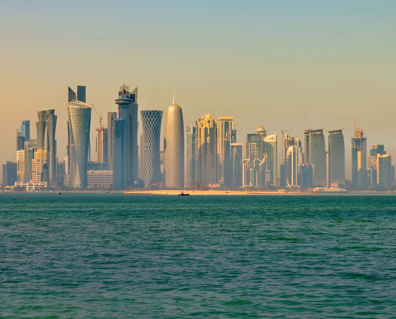 Qatar (Doha skyline in the morning, CC BY 2.0)