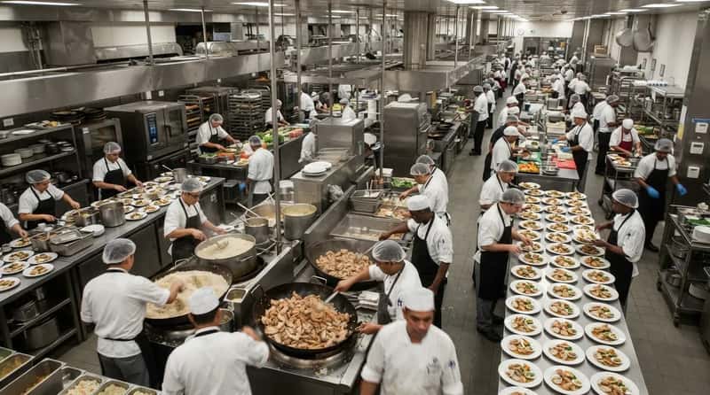 #12 - 186 Crew Members to Feed About 2,600 Guests (Image Credits: Gemini)