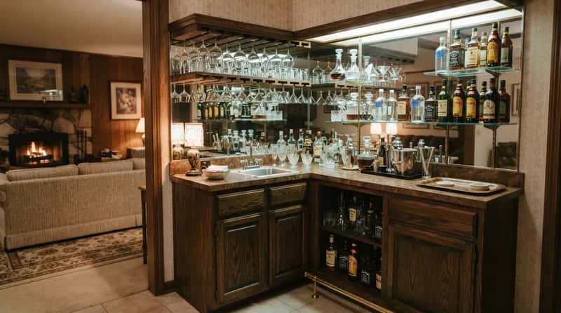 #20 - The Wet Bar Built Right Into the Family Room (Image Credits: Gemini)