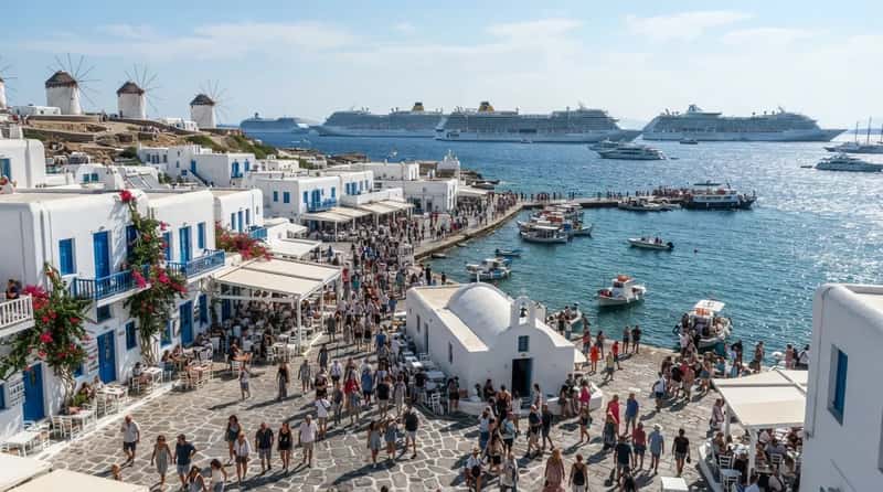 #14 - Mykonos, Where a €20 Fee Didn't Thin Out the Crowd (Image Credits: Gemini)
