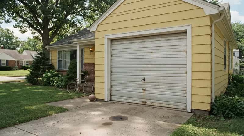 #5 - A Plain Aluminum Single-Car Garage Door (Image Credits: Gemini)